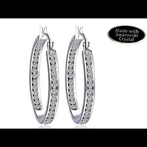 Inside out Swarovski hoop earrings